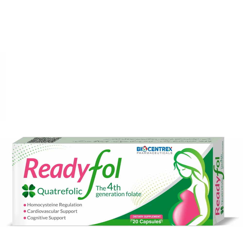 Support heart health, homocysteine regulation, and cognitive function with Readyfol Capsules. Powered by Quatrefolic, the 4th generation folate, Readyfol Capsules ensure superior absorption and effectiveness.