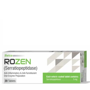 Discover the power of Rozen Tablets, an oral enzyme preparation with Serratiopeptidase. Rozen Tablets provide anti-inflammatory and anti-tumefacient benefits for effective pain, swelling, and tissue recovery support.